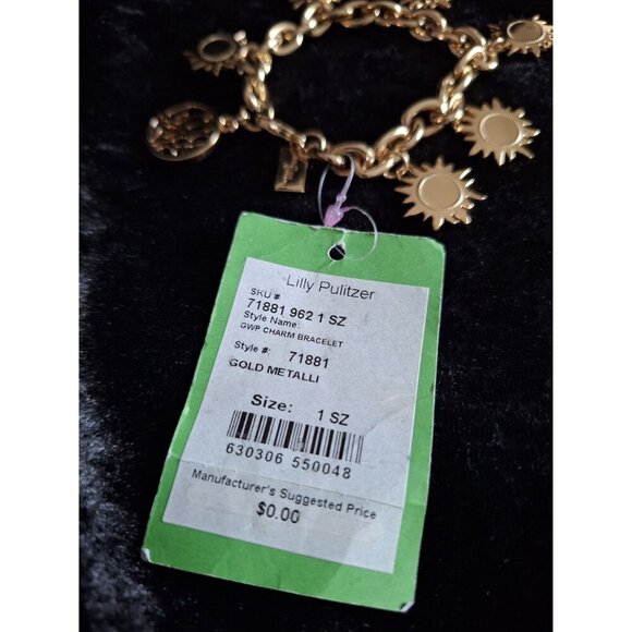 NEW Lilly Pulitzer Gold-tone Sunshine Charm Bracele - Picture 7 of 8